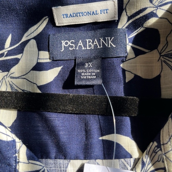 Jos. A. Bank Men's Traditional Fit  Floral Print Cotton Shirt Size 3X NWT - Picture 4 of 5